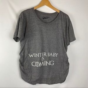 GoT Winter Baby is Coming Maternity T-shirt Sz. XL